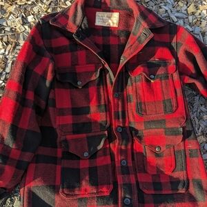 Vintage Filson Mackinaw Red Black Buffalo Heritage Plaid